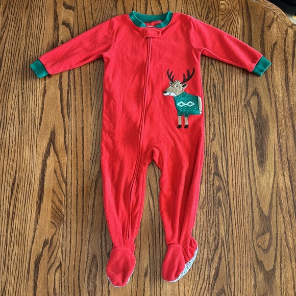 Carters 24M one piece Christmas Pajamas - Picture 1 of 4